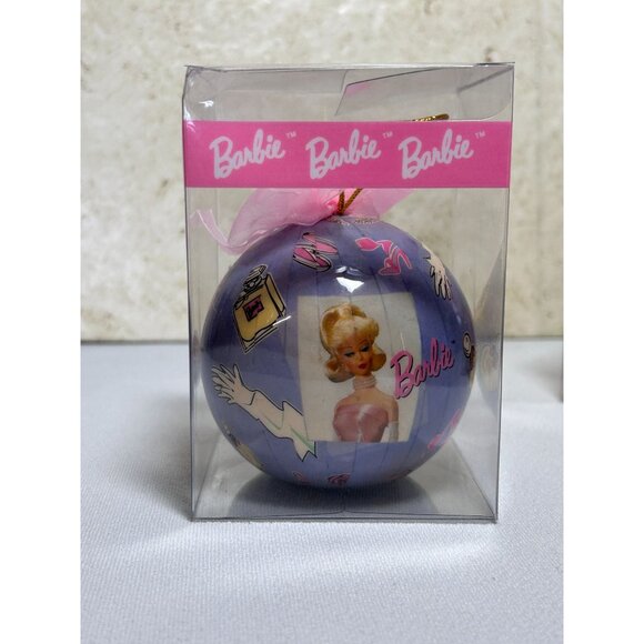 Set of Two Vintage 1996 Matrix BARBIE Holiday Ball Ornaments - NIB - Picture 2 of 3